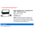 thumbnail image 2 of Radio Installation Kit - Compatible with 2005 - 2008 Suzuki Reno 2006 2007, 2 of 2
