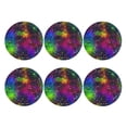 thumbnail image 2 of Balery 6 Pcs Bright Universeleather Coasters Set, Drink Table Cup Coasters For Living Room Kitchen Coffee Decor, 2 of 9