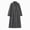 Dark Gray, variant on Womens Trench Coat Collared Casual Long Sleeve Single Breasted Fall Winter Outerwear Beige 3XL