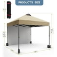 thumbnail image 4 of Luku 10x10 FT Pop Up Canopy Tent with Removable Sidewall & Vented Roof, Adjustable Height, Heavy Duty Outdoor Gazebo for Patio, Garden, Event, Beach, Backyard, 4 of 5