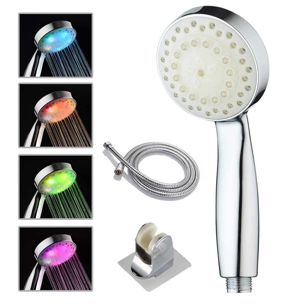 Light Up Shower Heads, 7 Color Changing Led Shower Heads, Anticlog
