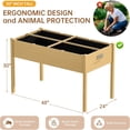thumbnail image 2 of Reinforced Eco-Friendly Wood Raised Garden Bed Planter Box for Deck Balcony Porch Greenhouse Planting High Capacity Multi-Purpose Flower Bed Grow Box 48 x 24 x 30 In, 2 of 4
