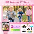 thumbnail image 5 of Smart Watch for Kids Girls Gift Age 3-12 with 39 Games Alarm Clock Camera Video Music Player Pedometer Flashlight 12/24 hr HD Touch Screen Kids Smart Watch Birthday Toys for Girls Ages 4 5 6 7 8 9 10, 5 of 10