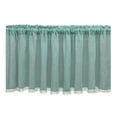 thumbnail image 1 of Koszal Panneau de Fenêtre Transparent avec Pompons Polyester Lavable Porte en Verre Rideaux Courts Décoration Maison, 1 of 8