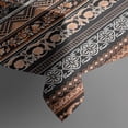 thumbnail image 3 of Black Geometric and Floral Pattern Rectangle Tablecloth 60"x84",Waterproof Polyester Rectangle Table Cloth, Wipeable Spillproof Polyester Tablecloth for Dining, Camping, Indoor and Outdoor, 3 of 5