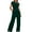 Green, variant on Lounge 2 Piece Sets Summer Short Sleeve Ruched Tops Wide Leg Pants Tracksuit Matching Outfits