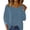 Light Blue, variant on Women's One Shoulder Sequin Top, Glitter Ribbed Off Shoulder Blouse, Sparkling Party Outfit for Night Out, Evening Events and Holiday Celebration Blackish Green L