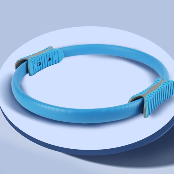 Círculos De Yoga Anillo de fitness Pilates duradero con círculo trasero abierto para el gimnasio en casa y la oficina (azul)
