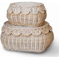 thumbnail image 1 of Cesta de mimbre BEBE BASK de ratán tejida a mano con tapa, 1 of 9