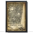 thumbnail image 2 of Pompano Beach Vintage Map Prints Canvas, Florida Map Art Canvas, Canvas, Pompano Beach Map City style vintage Canvas , Canvas Wall Art, Street Map Artwork Canvas, 2 of 6