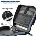 thumbnail image 5 of Haosy 3 Ring Zipper Binder with Shoulder Strap Waterproof Trapper Keeper 2 Inch D-Ring 500 Sheets Capacity, Steel Blue, 5 of 8