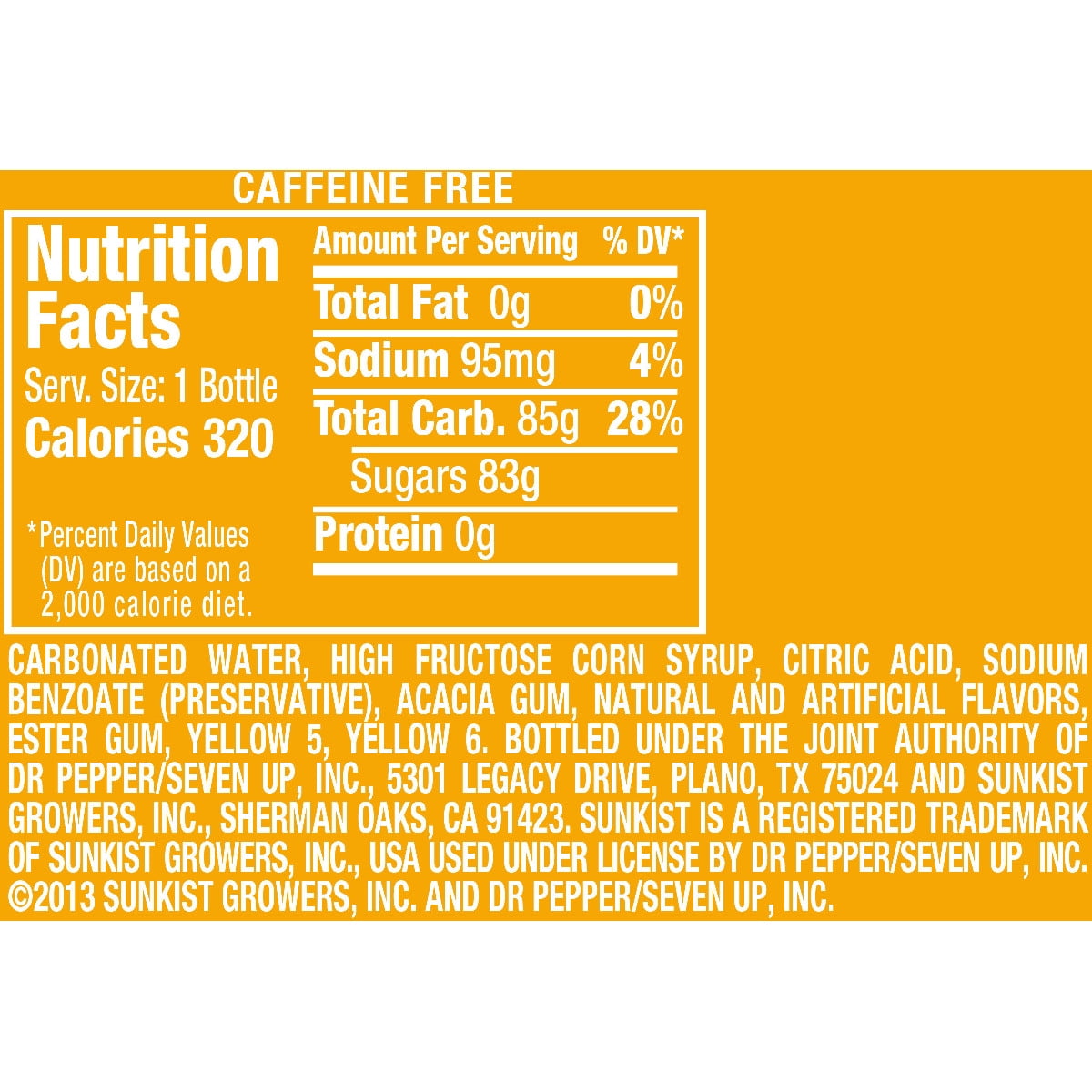 Sunkist Soda Nutrition Facts Label Nutrition Ftempo Sunkist Soda Nutrition Facts Label Nutrition Ftempo