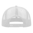 thumbnail image 3 of Atlantis - Gorra de 6 paneles visera plana con malla y regulable estilo trucker (Blanco/Blanco), 3 of 5