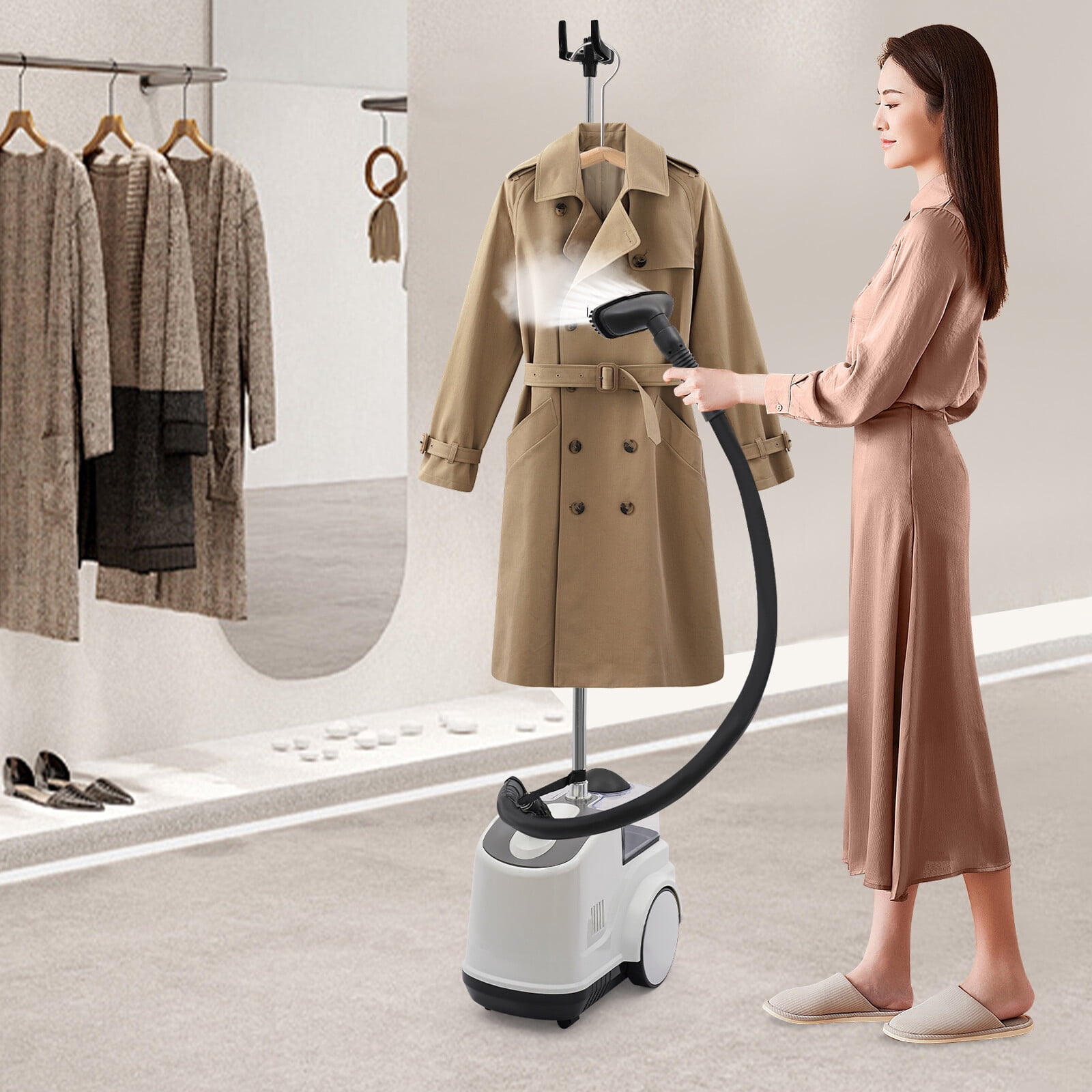 110V Professional Steamer Floor Mount Clothes Steamer Garment Steamer 1500W 3L for Wedding Shops, Shopping Malls
