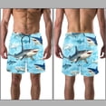 thumbnail image 3 of luoweisi Men's Beach Shorts Quick Dry Swim Trunks with Mesh Lining Shark XL, 3 of 5