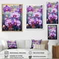 thumbnail image 4 of Designart "Collage Of Purple Orbiting Orchids I" Orchids Floater Framed Canvas Art Print, 4 of 5