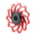 thumbnail image 1 of Yimiti Vélo de Route 11T 13T Roue de Guidage en Alliage d'Aluminium Roulement en Porcelaine Roue de Guidage, Rouge 11T, 1 of 8