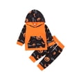 thumbnail image 1 of FOCUSNORM Boys Clothes Set Pumpkin and Letters Printing Pullover and Pants, 1 of 9