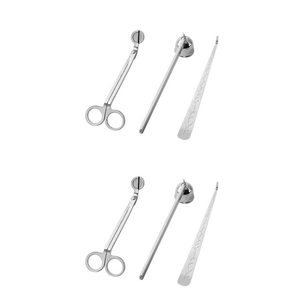 Bearachild 3PCS Candle Wick Trimmer Snuffer Dipper Extinguish Tool Kit 2piezas Plata