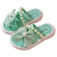 thumbnail image 2 of Ovbmpzd Sandals for Girls Platform Bow Open Toe Slide Sandals Strappy Pool Beach Water Summer Shoes for Little Big Kid, 2 of 3