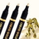 thumbnail image 1 of Marcadores Permanentes COORIART Dorado Cromado para Metal, Plástico y Tela, Juego de 3 Puntas, 1 of 6