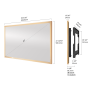 Elecsung 43 Smart Mirror TV webOS LG, Champagne Gold Frame, Waterproof, ATSC, Fireplace & Kitchen Wall-Mount Smart Gallery Display