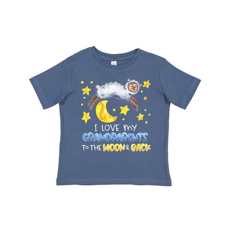 

Inktastic I Love My Grandparents to the Moon and Back Cute Sheep Gift Toddler Boy or Toddler Girl T-Shirt