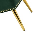 thumbnail image 4 of Tina's Home Velvet Storage Ottoman Bench 45.5" Gold Leg Upholstered Nailhead Trim Button Tufted Bed Foot Stool Home Living Room Green, 4 of 11