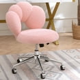 thumbnail image 2 of Computer Chair Office Desk Chair With Semi-wrapped Backrest 5 Casters Adjustable Height 16.1" To 19.3" Swivel Office Chair, 2 of 9
