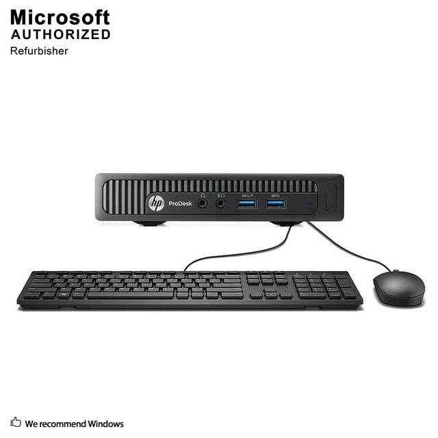 HP EliteDesk 600 G1 Mini PC de Bureau, Intel Core I3-4160T 3.1Ghz, 8G DDR3, 256 Go SSD, DP, VGA, Support 4K, WiFi, Clavier & Souris, Windows 10 Pro 64 Bits-Multi-Langue(EN/ES/FR)-Reconditionné