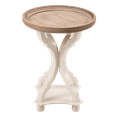 COZAYH Rustic Farmhouse Style Accent End Table, Handcrafted Finish for