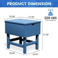 thumbnail image 2 of FUNDAZE Outdoor Cooler Table, Outdoor Side Table with 3 Gallon Ice Bucket,Detchable Top Lid, Patio Bar Table for Poolside, Party, Camping, Picnic, Navy Blue, 2 of 12