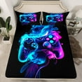 thumbnail image 2 of Feelyou Futuristic Gamepad Teen Full Size Sheets, Game Console Bed Sheets, Modern Video Gaming Sheet Sets, Microfiber Bedroom Decor, 4 Pieces, 2 of 7