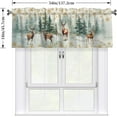 thumbnail image 4 of 54"x18" Winter Deers Window Treatment Valances Xmas Pine Trees Gold Snowflakes Kitchen Valance 1 Pack Winter Elk Forest Rod Pocket Curtain Valance for Bedding Dining Room Decor, 4 of 6