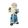 thumbnail image 1 of Fiudx Estatua de Papá Noel de Resina, Decoración con Farol Led, Figura Navideña Artesanal, Decoración Festiva para El Hogar, Idea de Regalo de Navidad, 1 Pieza, 1 of 1