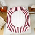 thumbnail image 5 of Manfei Stripes Lines Full Size Sheets,Modern Geometric Aesthetic Bed Sheets,Red Black White Sheet Sets For Children,Microfiber Bedroom Decor,4-Piece, 5 of 7