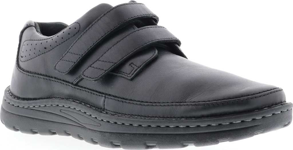 Men's Drew and Loop Shoe Black Leather 10 N - Walmart.com