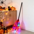thumbnail image 6 of Halloween Lighted Witches Broom, 3‑Section Assemblable Mesh Broomstick with Colorful Lights, 14*6in, Festive Party Favor Ornament for Outdoor Festival Home Haunted House Halloween Decor, 6 of 8