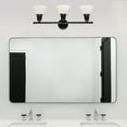 thumbnail image 4 of Lalia Home 3 Light Metal and Alabaster White Glass Shade Vanity, Black, 4 of 7