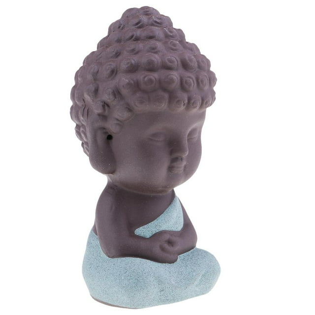 Estatua de Cerámica Pequeña de Buda India Yoga Esculturas Adornos para hogar Hugo Pequeños ornamentos de cerámica de Buda