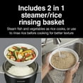 thumbnail image 5 of Proctor Silex 16 Cup Rice Cooker & Food Steamer with Steam & Rinse Basket, Black, 5 of 8