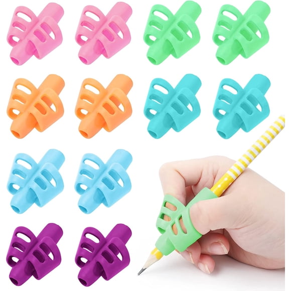 GFDYREE Pinces à Crayons pour Écriture pour Enfants, 12 Pcs Pinces à Crayons pour Tout-Petits, Entraîneur de Pinces pour Débutants Préscolaires Maternelle Enfants