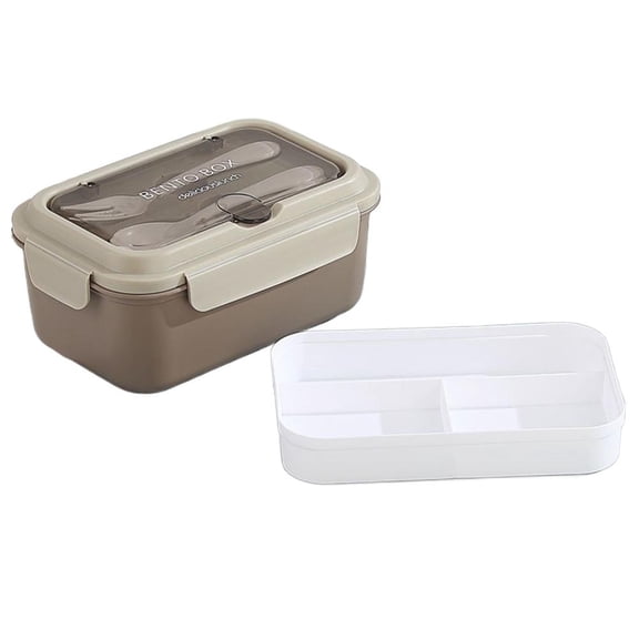 Stainless Steel Bento Lunch Box, Stackable Bento Box, Large-Capacity Double Layer Bento Box with Compartments, Leakproof Bento Container, Metal Lunchbox Ideal for Office, Work, Travel - Color A