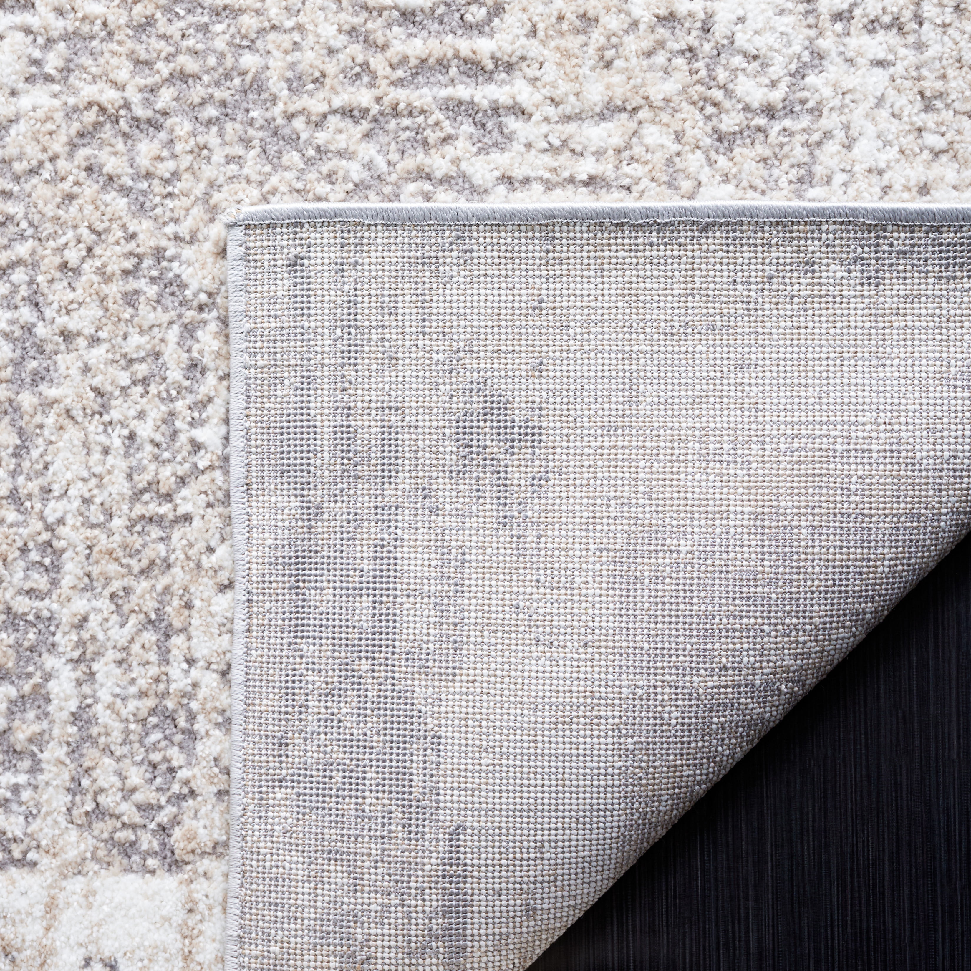 SAFAVIEH Opal Saleem Abstract Area Rug, Ivory/Grey, 9' x 12'