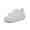 White, variant on Women's Low-Top Fashion Sneakers Height-Boosting Leather Casual Shoes Breathable Non-Slip Running Walking Shoes Black 8 US