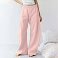 thumbnail image 6 of JJHGVB Sweatpants Women Wide Leg Sweatpants Long Sweatpants Women Comfy Pants Womens Comfy Pants Woman's Pants High Waisted Sweatpants for Women Pink XL, 6 of 7