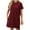 #30-Wine Dress, variant on Rvkxad Womens Summer Dresses Casual Short Sleeve Pockets A-Line Mini Sundresses Loose Flowy T Shirt Dresses Crew Neck Casual Summer Dress Gifts for Mom Green M