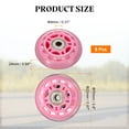 thumbnail image 2 of Uxcell Inline Skate Wheels with Bearings, Outdoor & Indoor Roller Skate Wheel Inline Skate Replacement ( 70mm, 8Pack, Pink ) for Scooter, 2 of 6