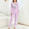 thumbnail image 4 of Hello Kitty Women's Pajama Sets Long Sleeve Pajamas Top And Pants Sleepwear Nightwear Soft Pjs Lounge Sets, 4 of 8