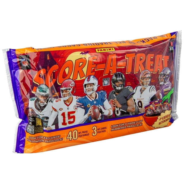 Cartas coleccionables de fútbol americano 2025 Panini Halloween Score-A-Treat